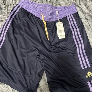 NEW Men's adidas 3G Speed X Basketball Short Navy Purple size XL athletic